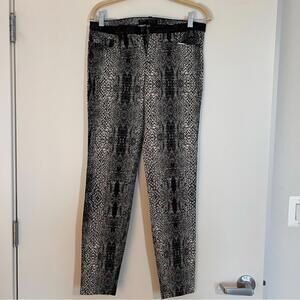 Zara Black and White Snakeskin Print Pants